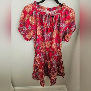 Band of the Free Red Midi Garnet Blush Dress